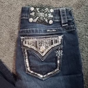 Miss me jeans, mid-rise easy skinny, sz 26,